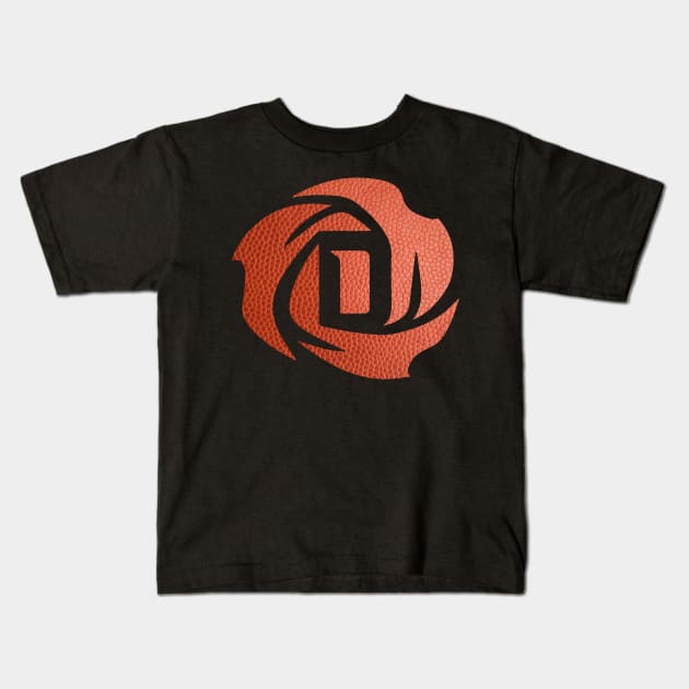 Derrick Rose Logo - Basketball Texture Kids T-Shirt by Paul Andrew